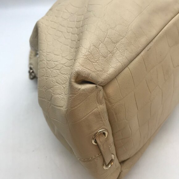 Elaine Turner Cream Embossed Leather Drawstring & Shoulder Bag - Picture 6 of 12